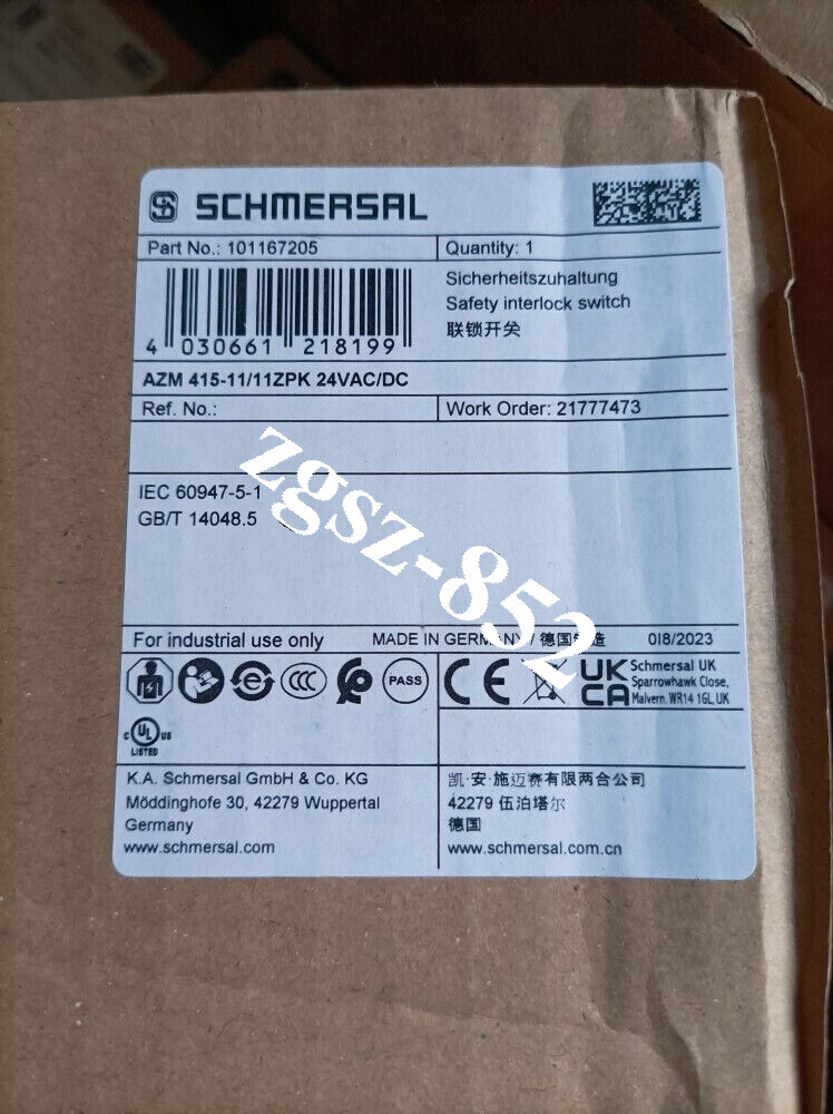 1pcs brand-new Schmersal 101167205 safety switch AZM 415-11/11ZPK 24VAC/DC