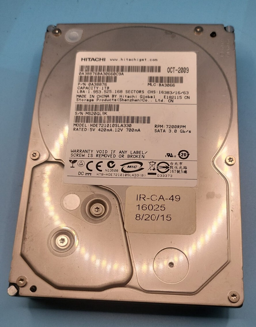 Hitachi HDE721010SLA330 P/N: 0A38876 MLC: BA3066  1TB HDD HARD DRIVE US SELLER