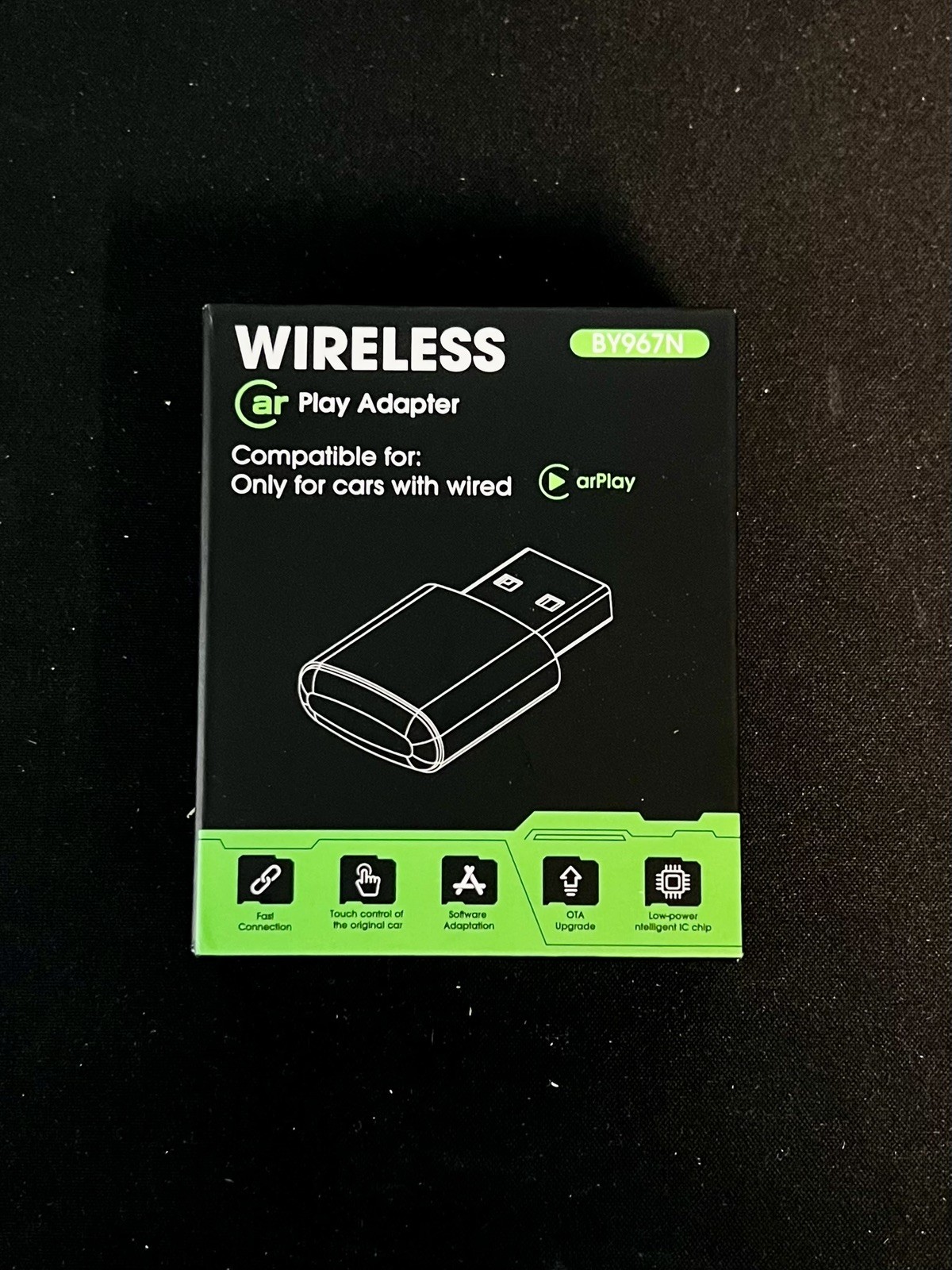 Wireless Apple CarPlay Adapter USB-A USB-C Wired to Wireless CarPlay