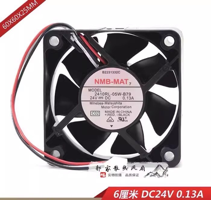 NMB 2410RL-05W-B79 DC24V 0.13A 3-Pin Cooling Fan