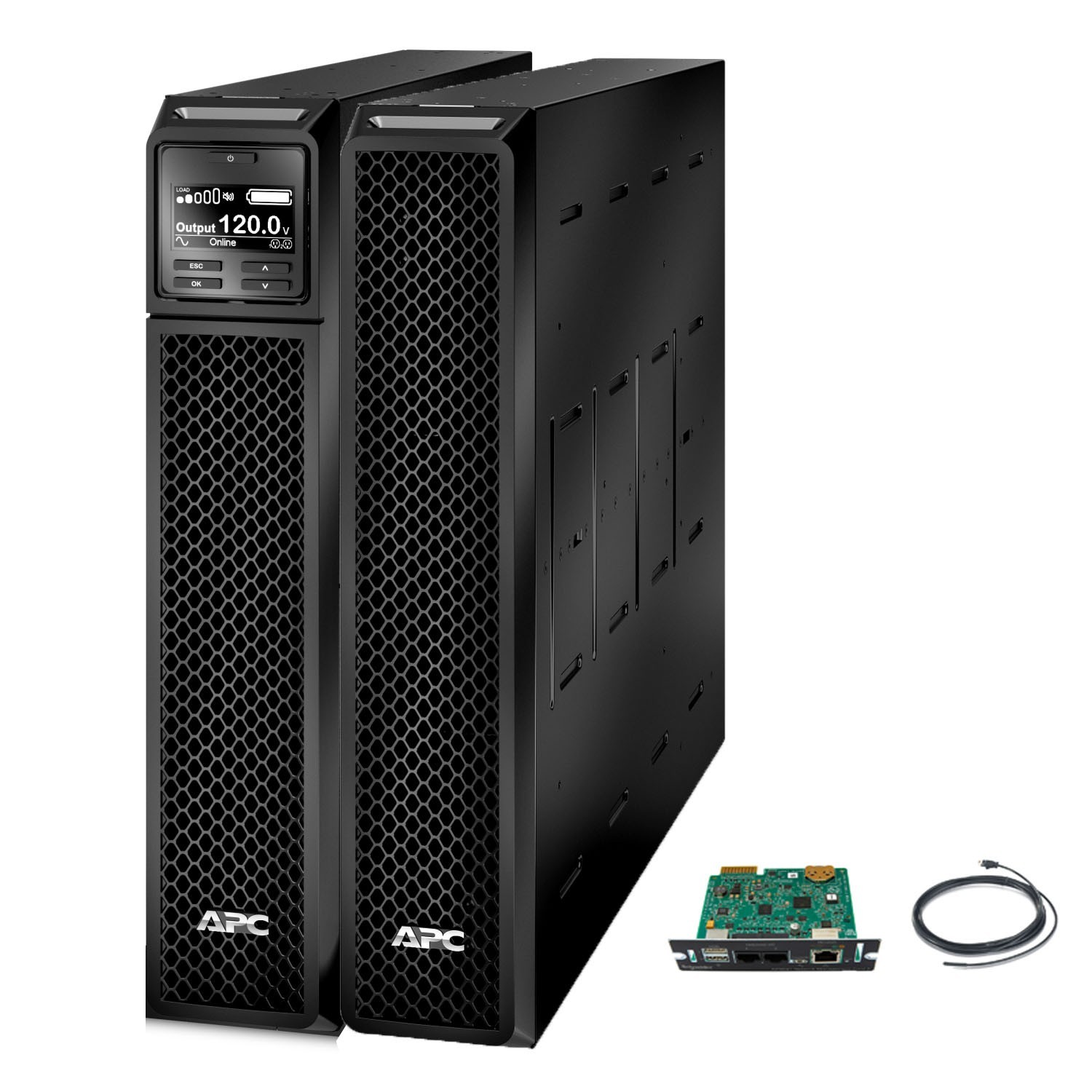 Bundle: APC Smart UPS SRT2200XLA with SRT72BP External Battery Pack & AP9641