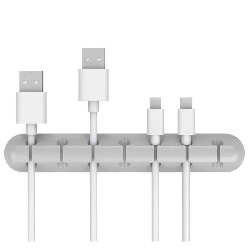 NNBILI Silicone USB Cable Organizer Cable Winder Desktop Tidy Management Clips C