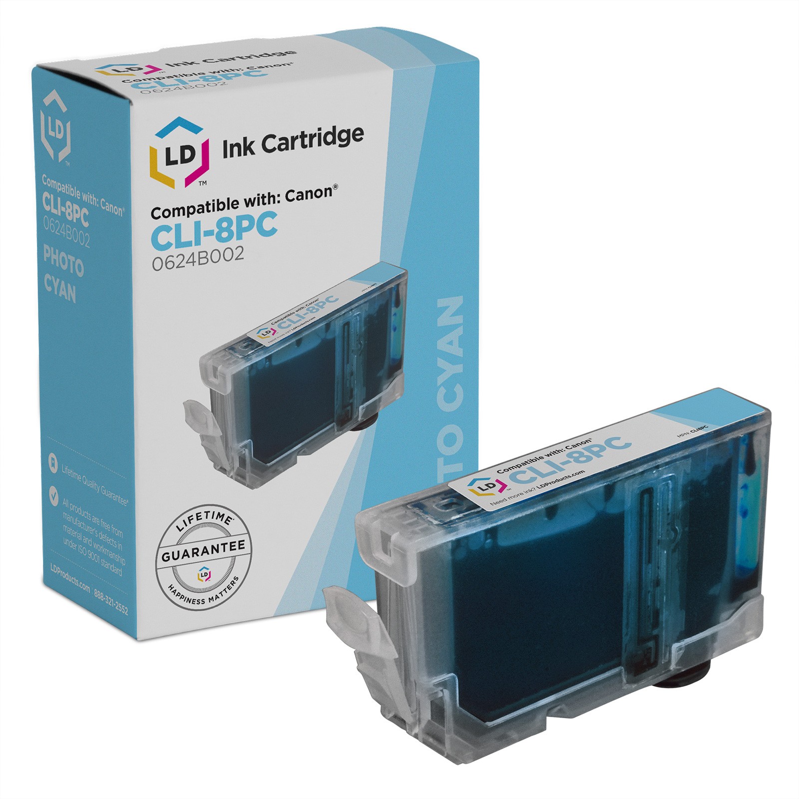 LD 0624B002 CLI8PC CLI8 Photo Cyan Ink Cartridge for Canon PIXMA iP5200 iP6600D