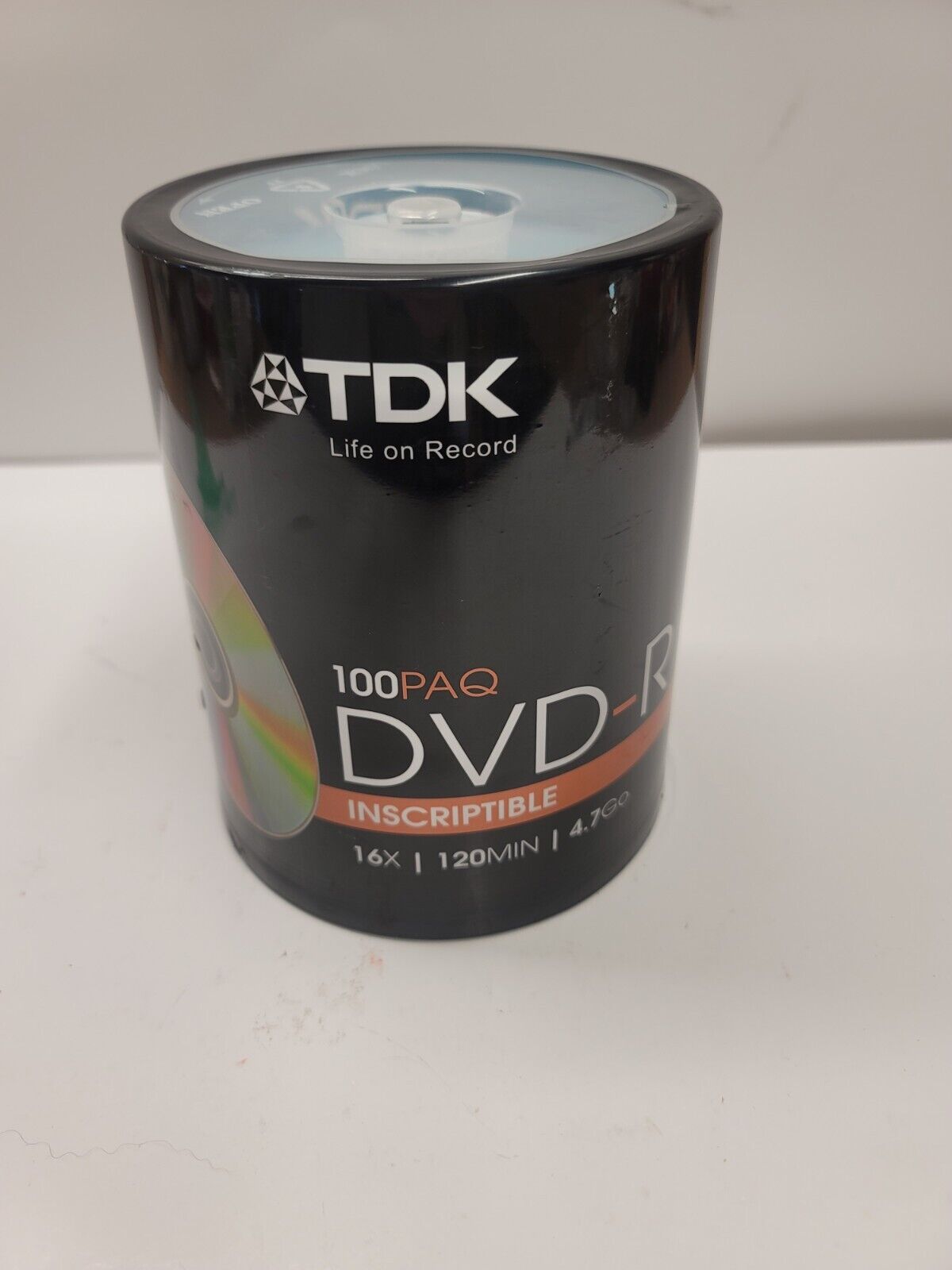 TDK DVD-R 1-16x speed 4.7 GB Recordable Discs Disks 100 Pack Spindle NEW SEALED