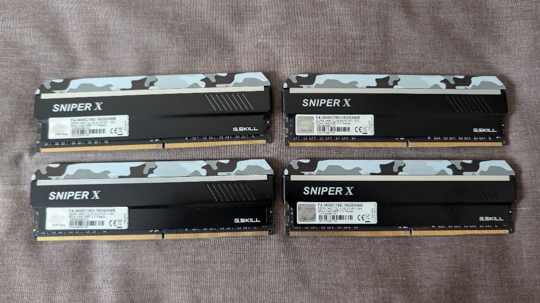 G.SKILL Sniper X DDR4 32GB (8GBx4) Desktop RAM Used