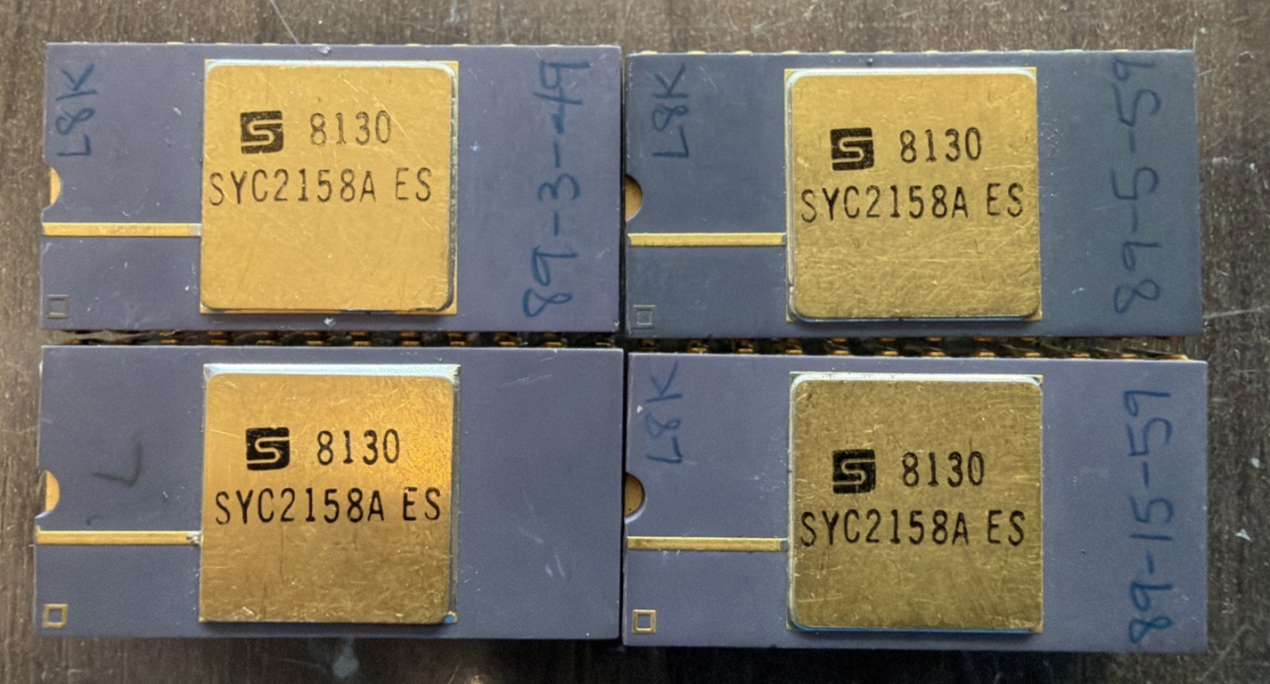 Lot of 4 - Synertek SYC2158A ES 1981 Engineering Samples