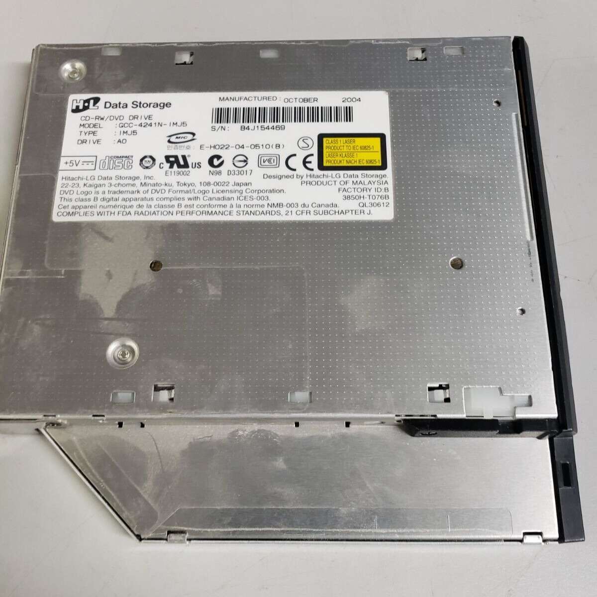 Original IBM Laptop / H-L Data Storage Internal DVD/CD-RW Combo Model GCC-4241N