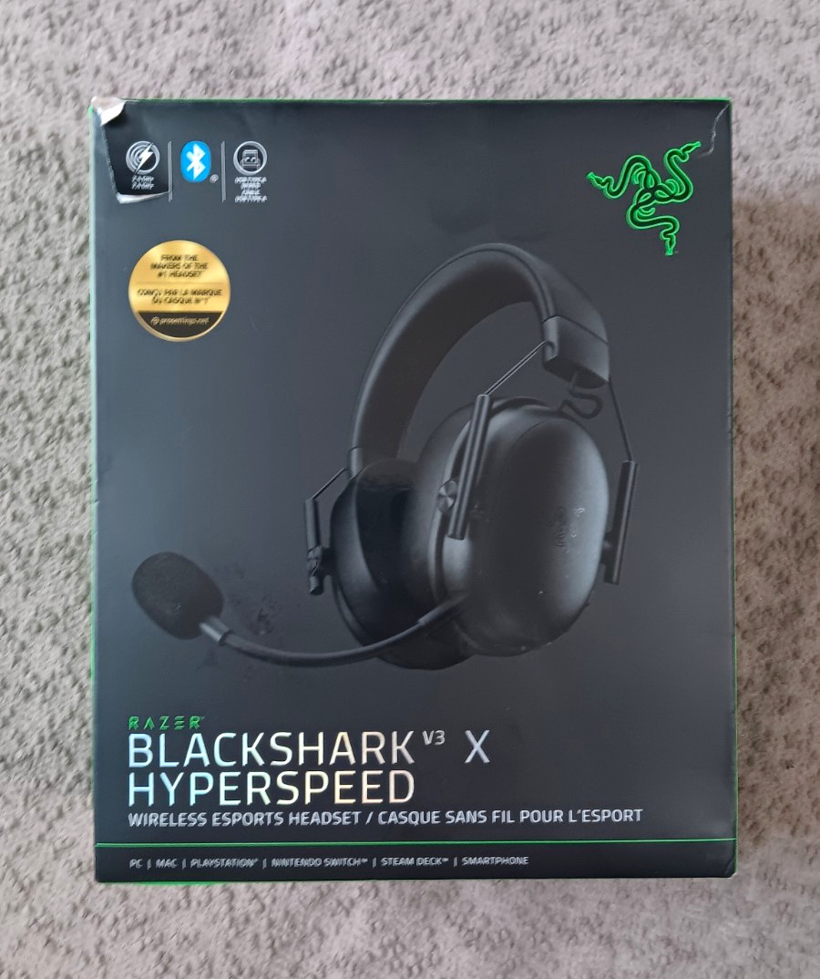 Razer BlackShark V3 X HyperSpeed Wireless 2.4GHz 7.1 Detachable Mic Black