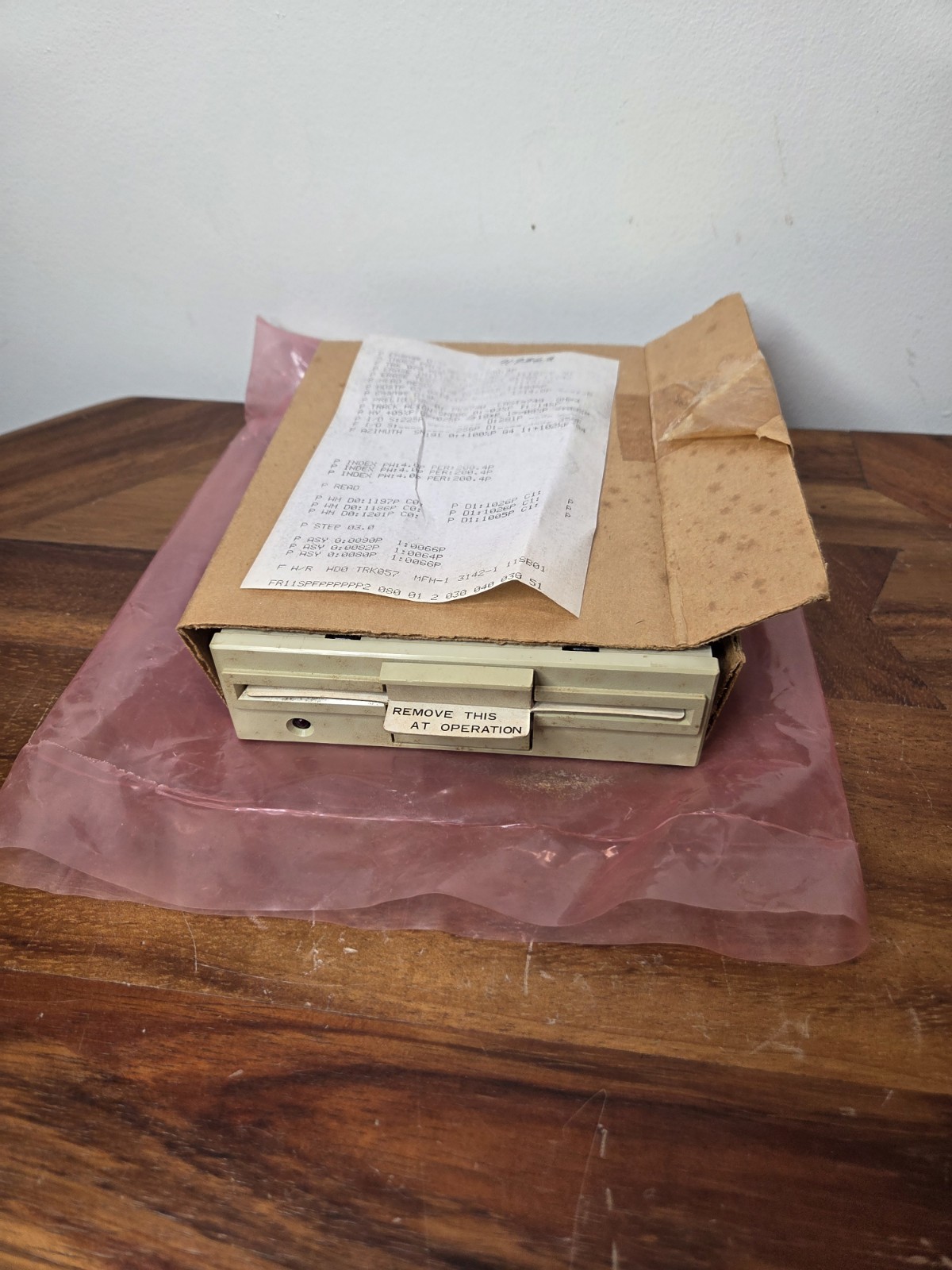 Vintage 1983 M4853 Mitsubishi Mini Flexible Disk Drive White Floppy