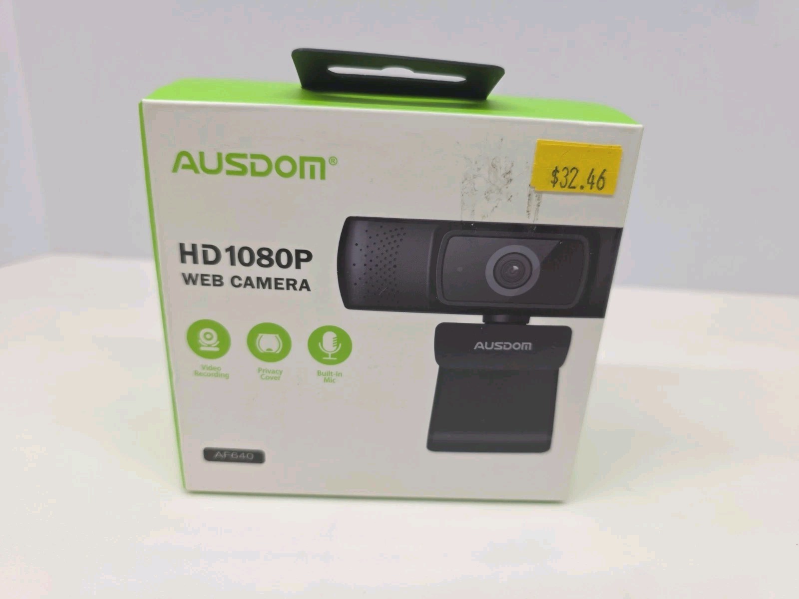 AUSDOM HD Webcam 1080P Model AF640 Product A521 Black