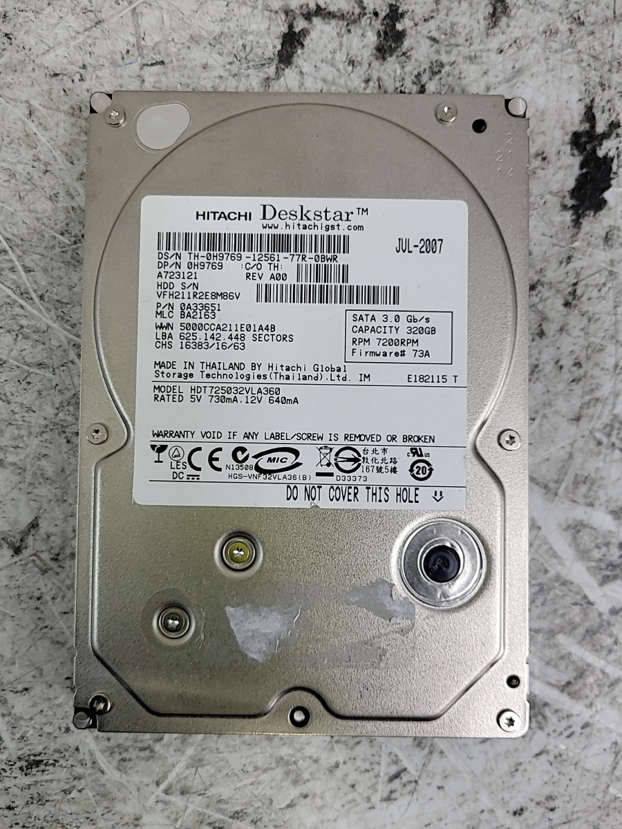 HITACHI HDT725032VLA360 0H9769 Hard Drive 3.5" SATA 320GB