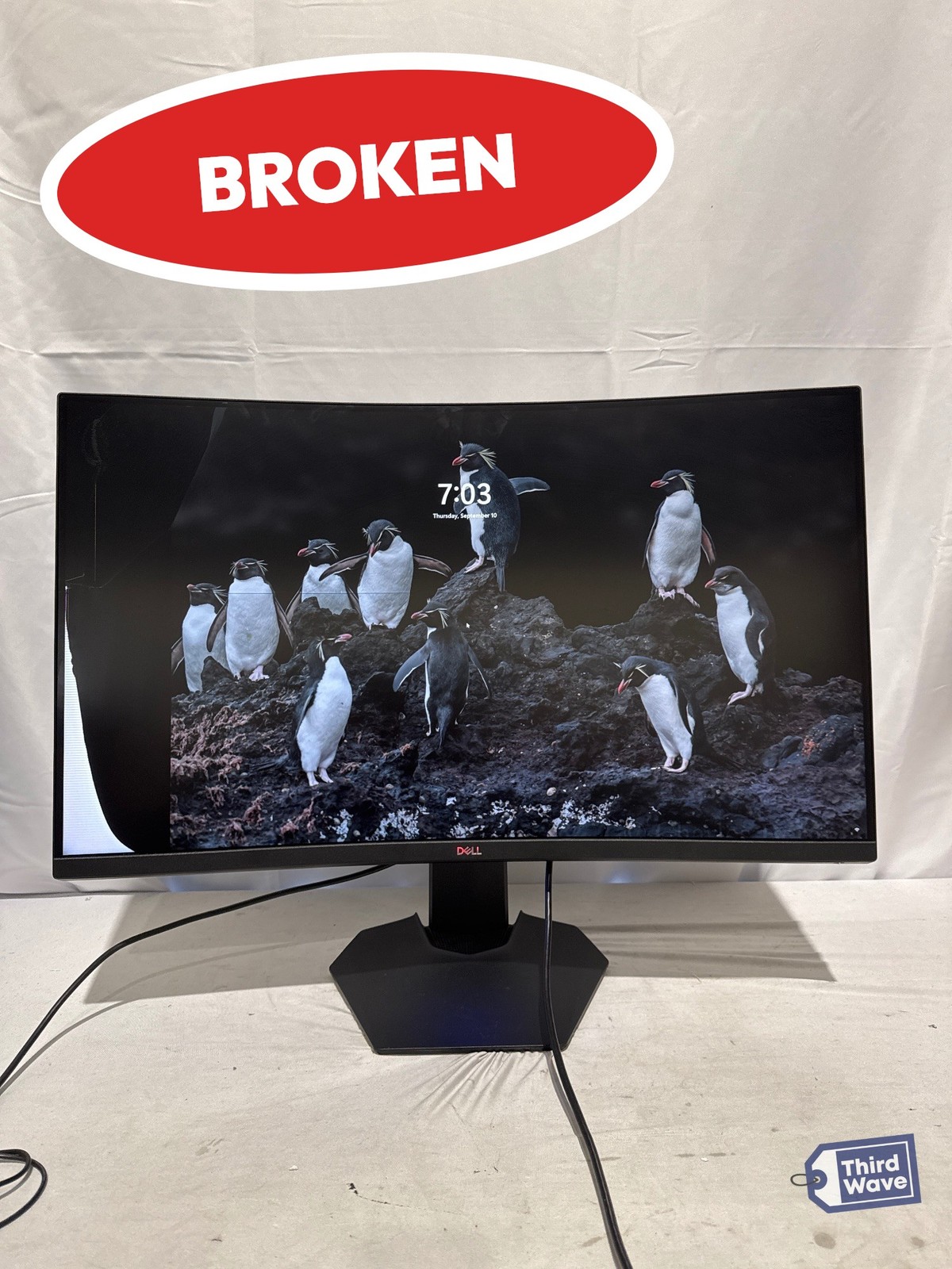 (BROKEN) Dell S3222DGM 32in Curved Gaming Monitor QHD 2560x1440 165Hz VA