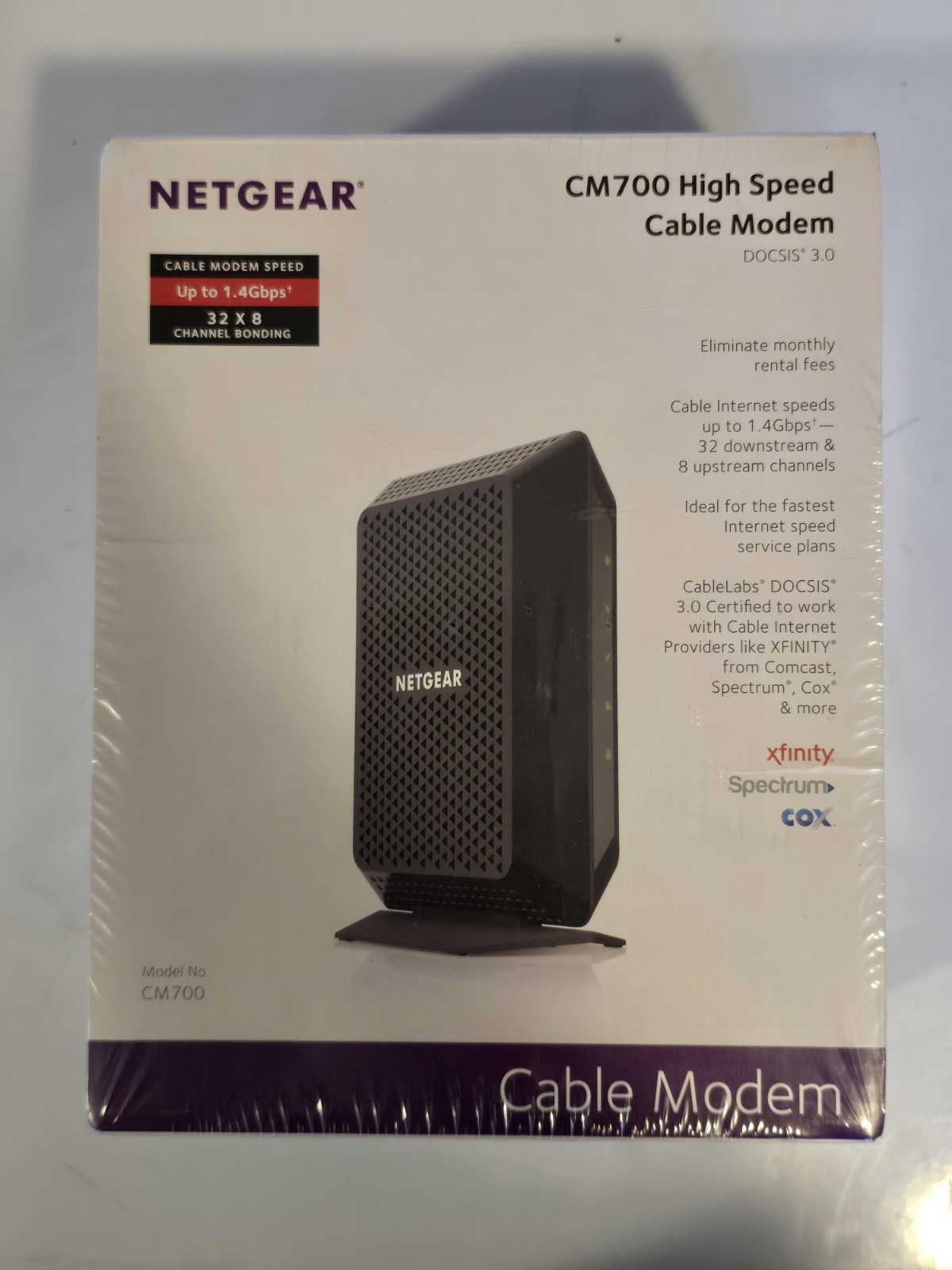NETGEAR CM700 High Speed Cable Modem DOCSIS 3.0 XFINITY SPECTRUM COX, CM700-100