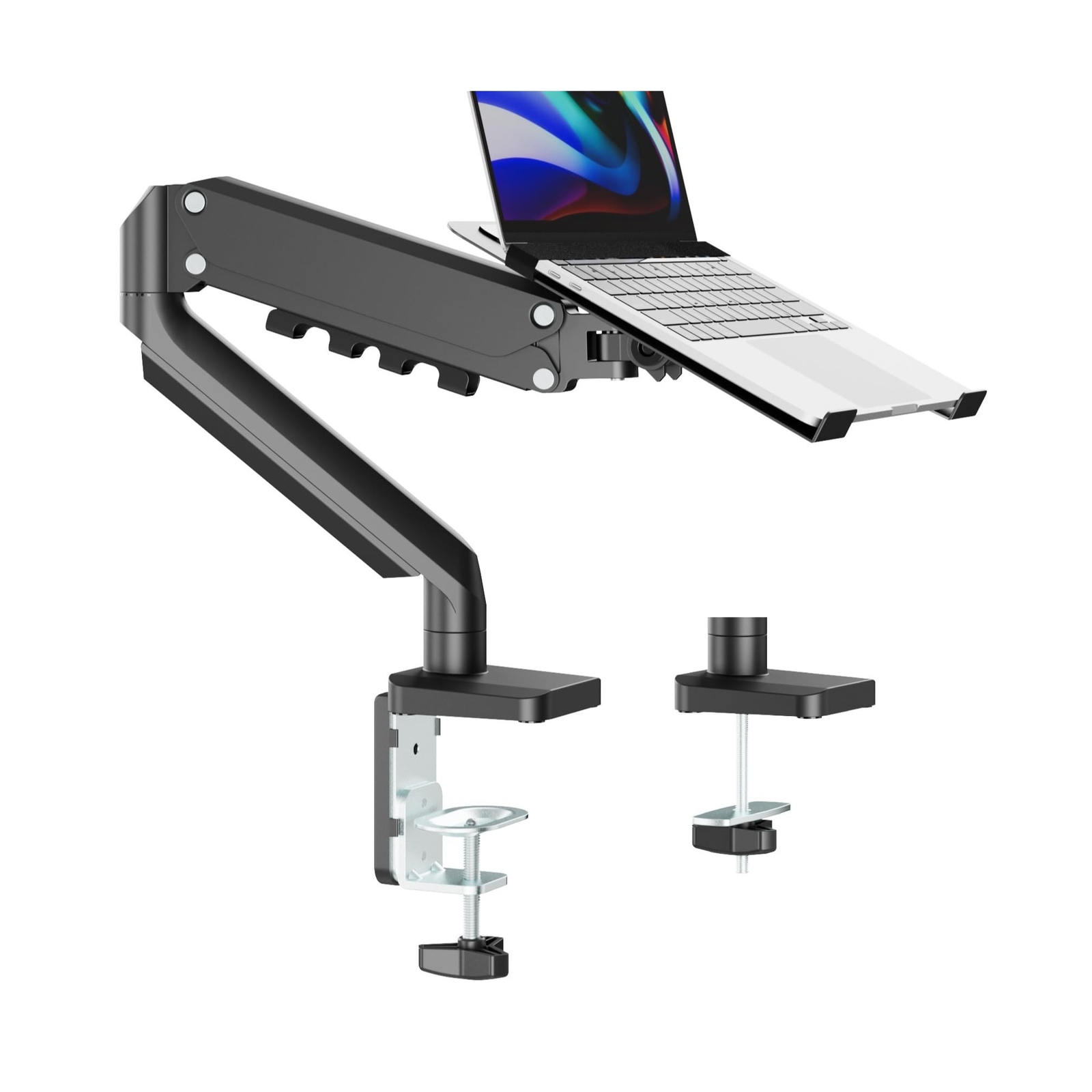 Laptop Mount, 2-in-1 Gas Spring Laptop Arm for 12"-17" Notebook/13-32 Compute...