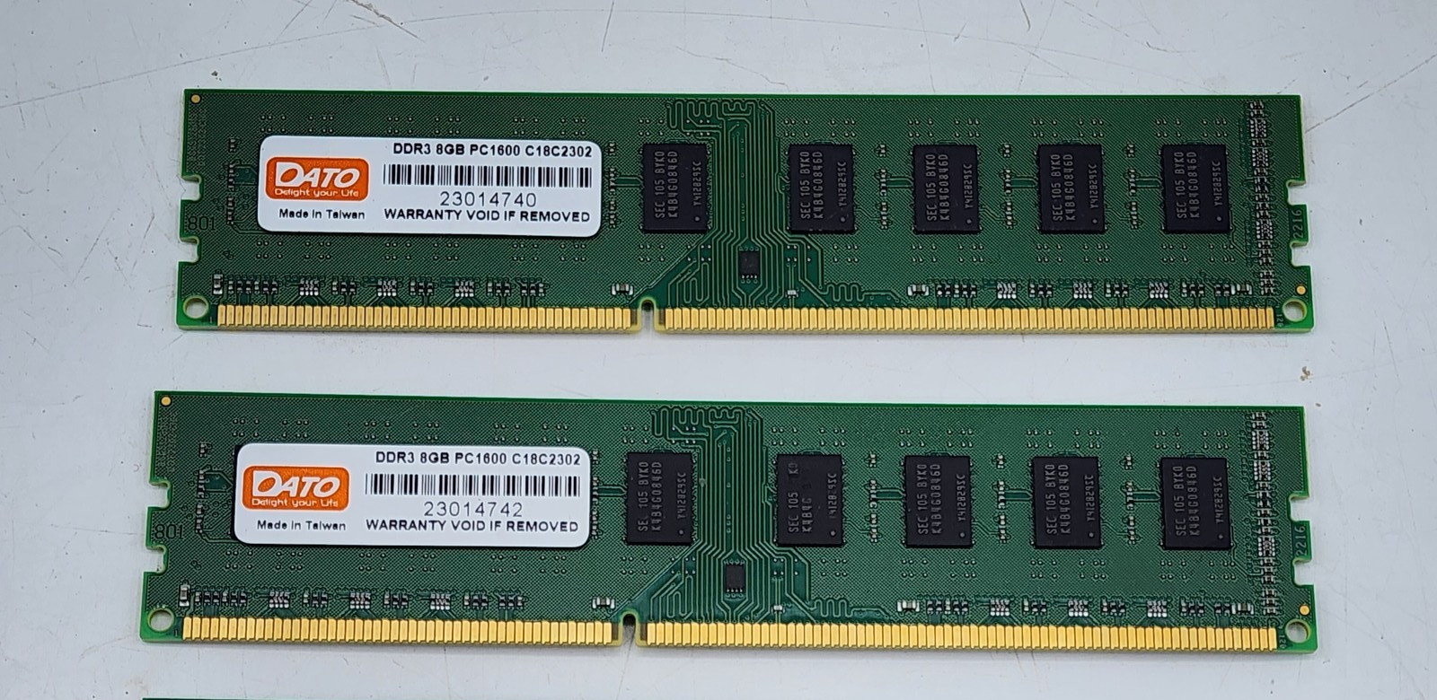 DATO 16GB (2x8GB) DDR3 PC3-12800U 1600MHz DIMM Desktop RAM Memory Kit
