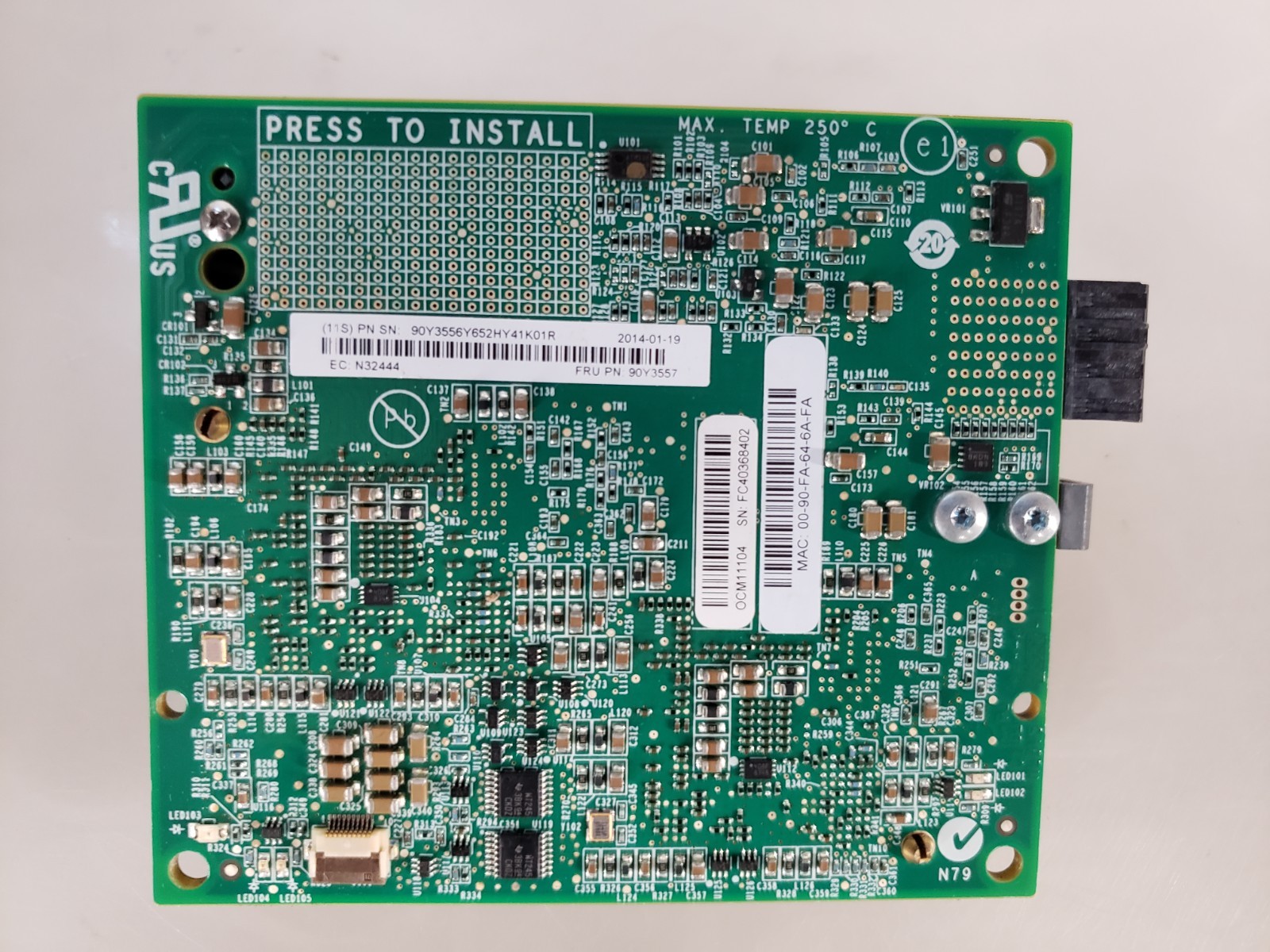 IBM 90Y3557 Emulex 4-Port 10 GB Mezzanine Adapter N32444
