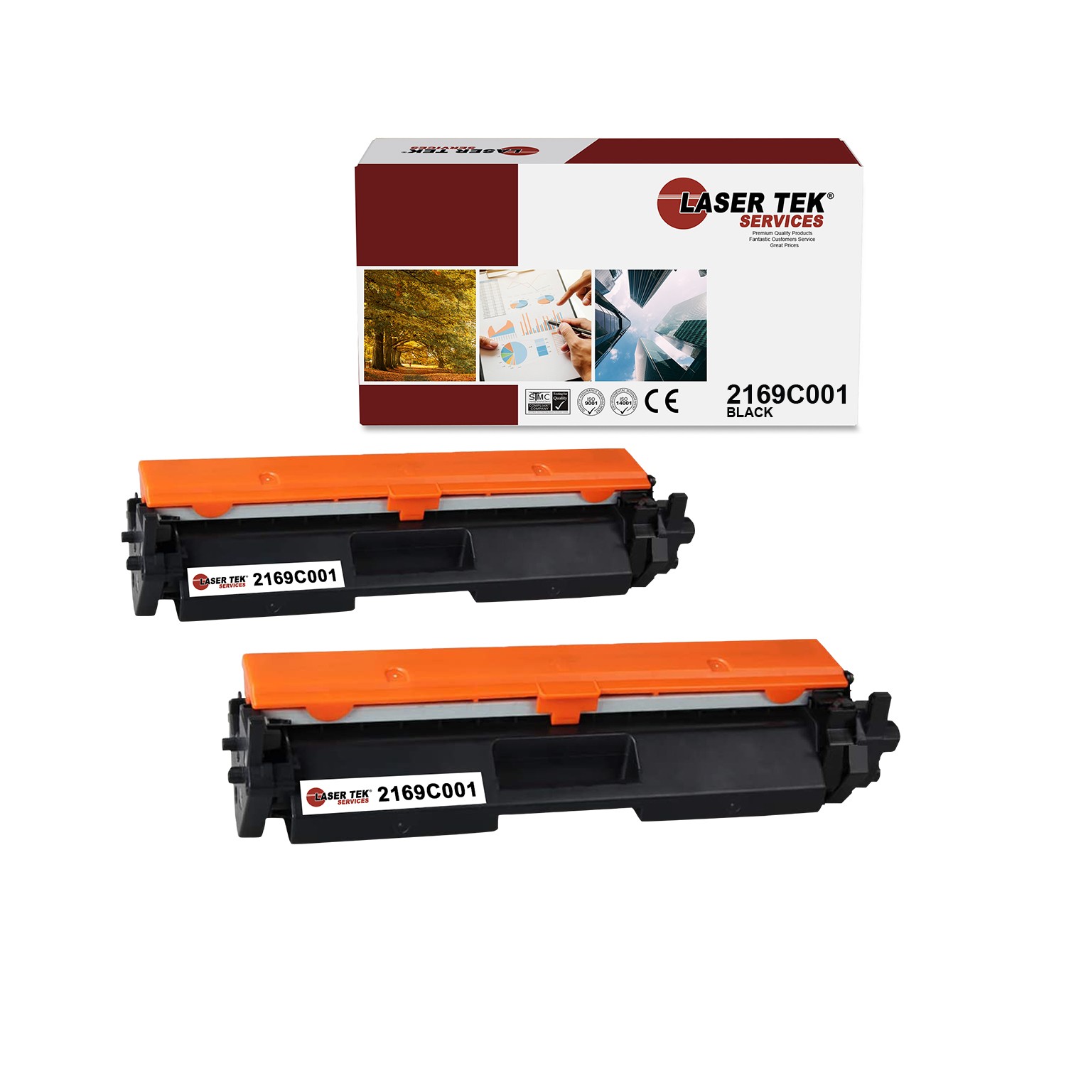 2Pk LTS 051H Black 2169C001 HY Compatible for Canon ImageClass LBP162dw Toner