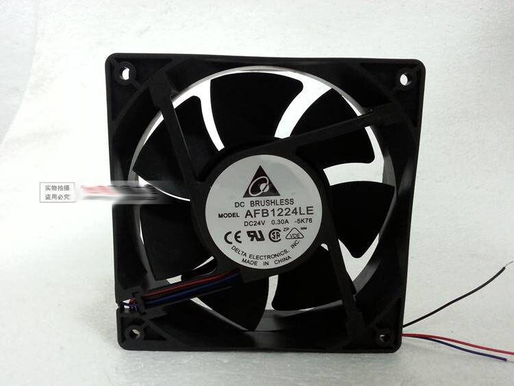 Delta AFB1224LE 12038 12CM 24V 0.3A 3-wire inverter cooling fan