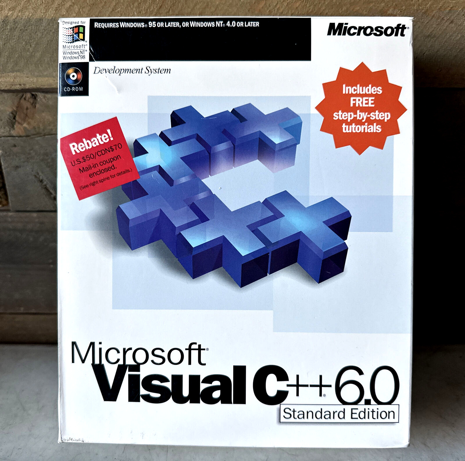 Microsoft Visual C++ Standard Edition 6.0 +Complete in Box CIB w/ Product Key