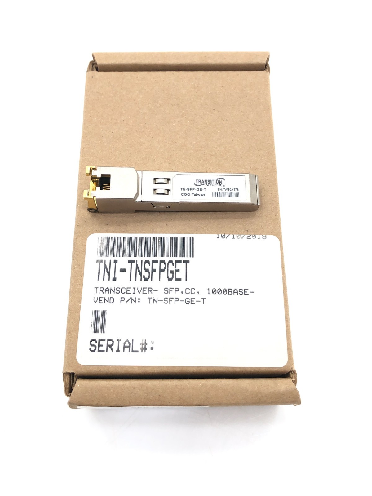 NEW Lantronix Transition Networks TN-SFP-GE-T Cisco Compat Gigabit SFP Module
