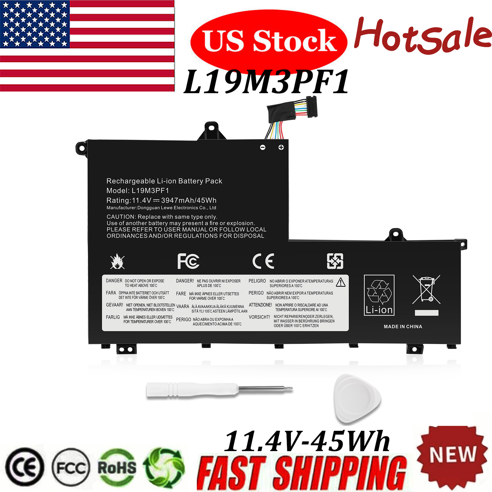 L19C3PF9 L19L3PF8 L19M3PF1 Battery For Lenovo ThinkBook 15-IML 15-IIL 45Wh