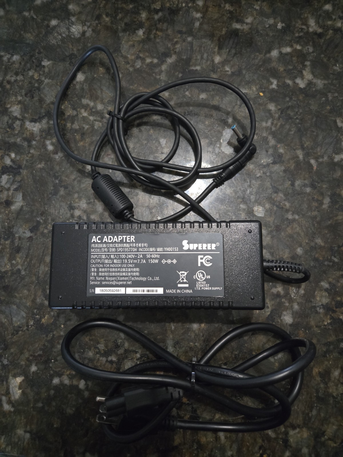 Superer 150W Laptop Charger 19.5V 7.7A SPD195770H For HP Omen Victus Pavilion