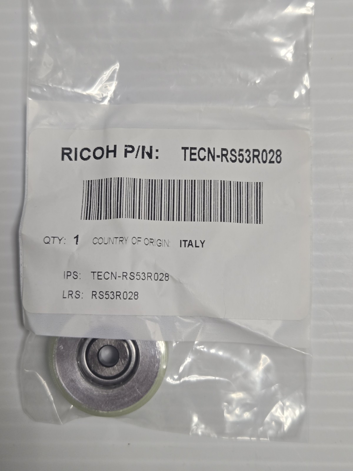 Ricoh Tecnau TECN-RS53R028 RS53R028 Wheel S51 Stacker OEM New