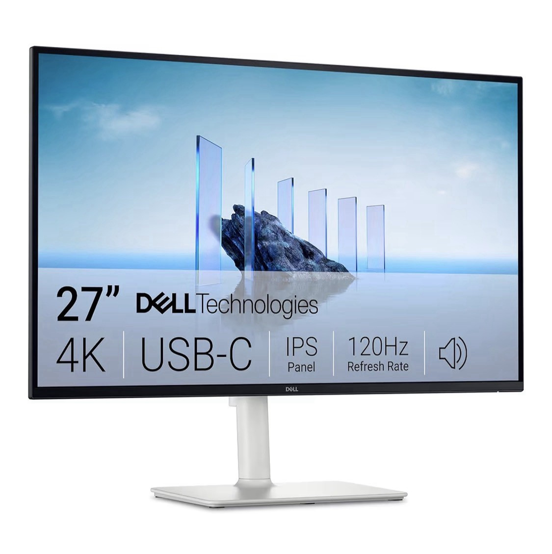 Dell S Series 27" 4K IPS 120Hz USB-C HDMI White Monitor w/ Speakers