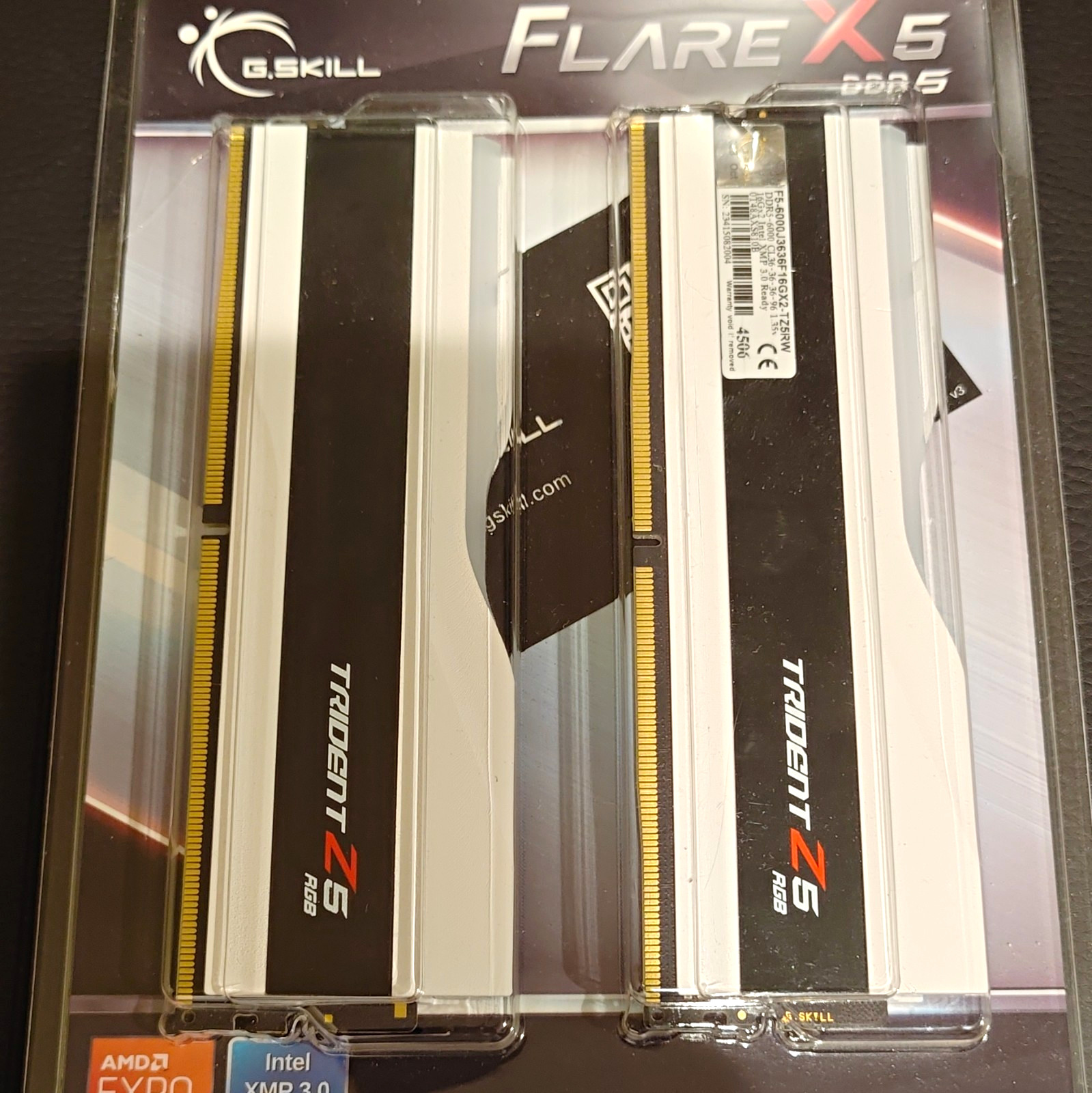 G.SKILL Trident Z5 RGB 32GB (2x16GB) DDR5-6000 CL36 DIMM XMP 3.0