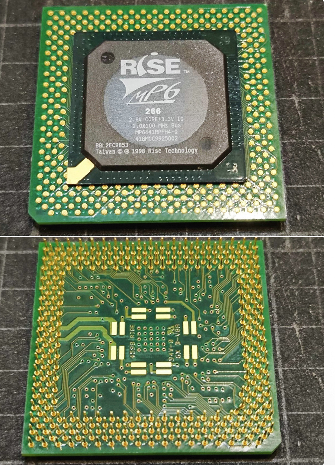 NEW RISE MP6-266 Gold-plated CPU. Highly collectible