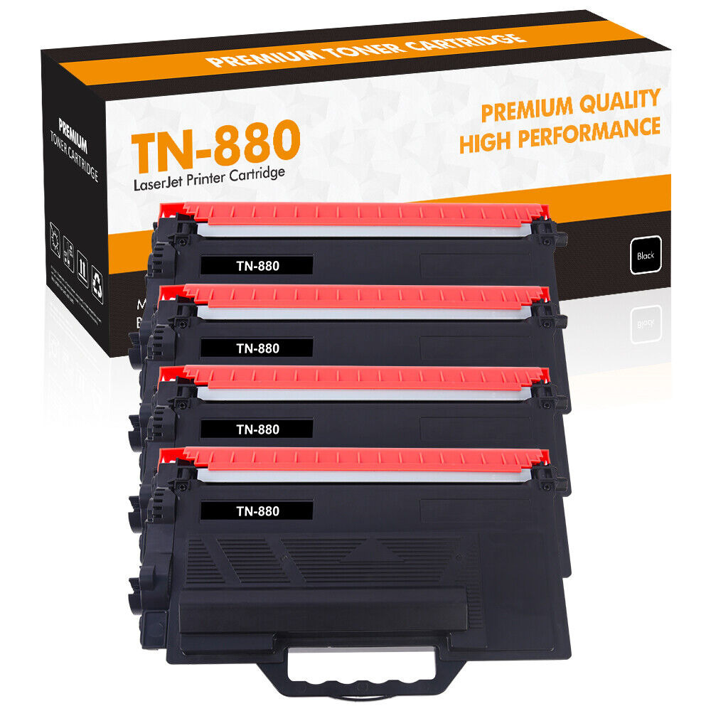 4PK TN880 High Yield Toner Compatible for Brother HL-L6200DWT HL-L6250DW L6400DW