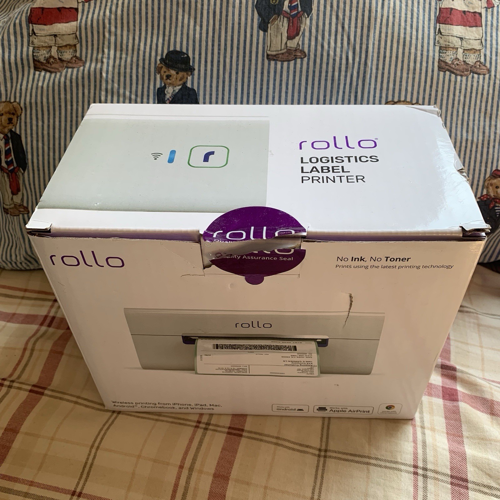 Rollo WIRELESS Thermal Label Printer Box *EMPTY* *NO PRINTER*