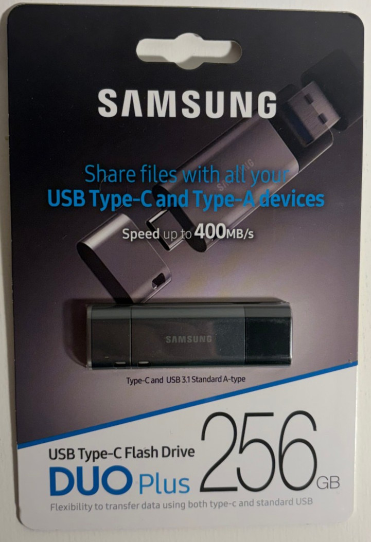 NEW SAMSUNG DUO Plus 256GB 300MB/s USB 3.1 Flash Drive MUF-256DB/AM