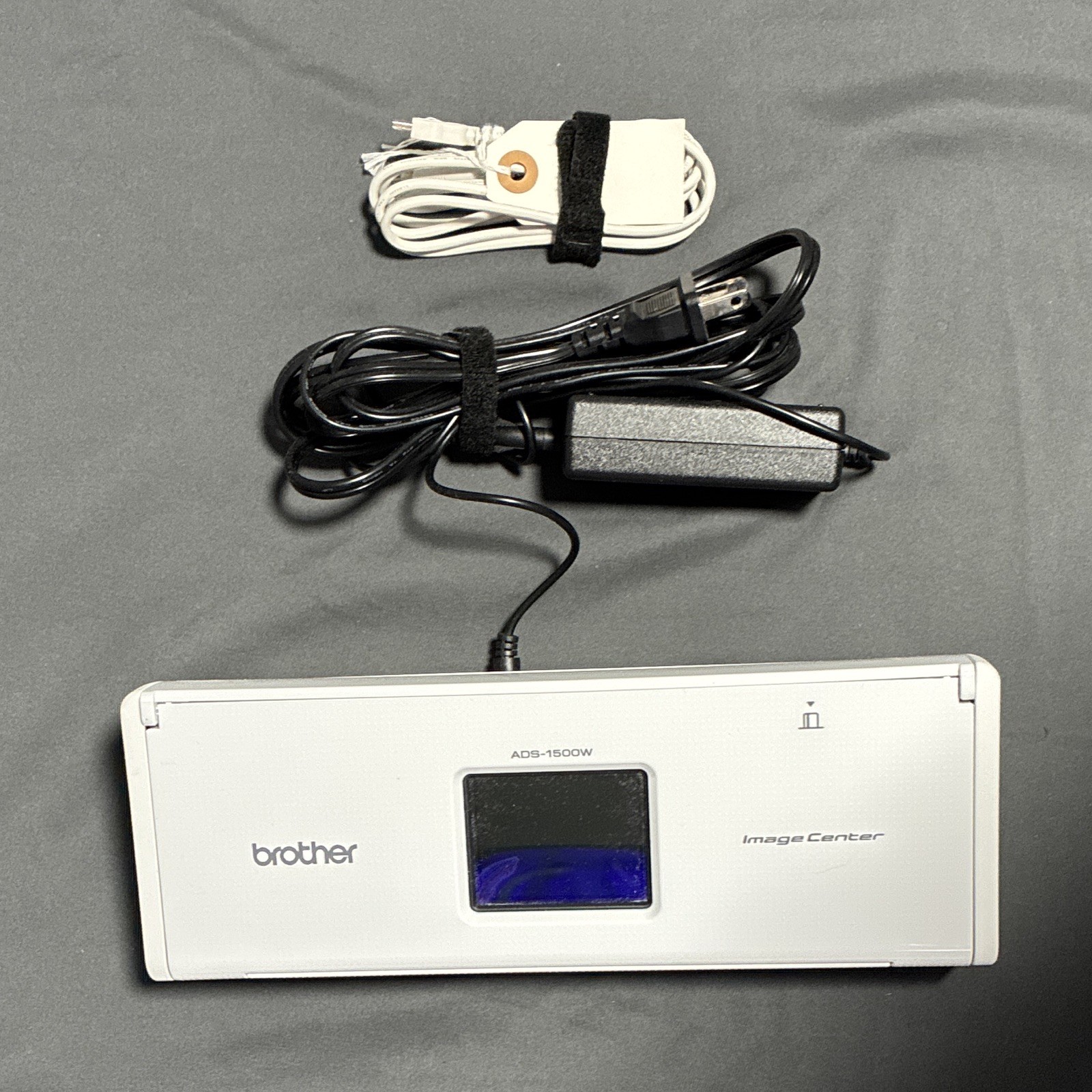 Brother ADS-1500W Portable Scanner.   Power adapter And USB Cable Included.
