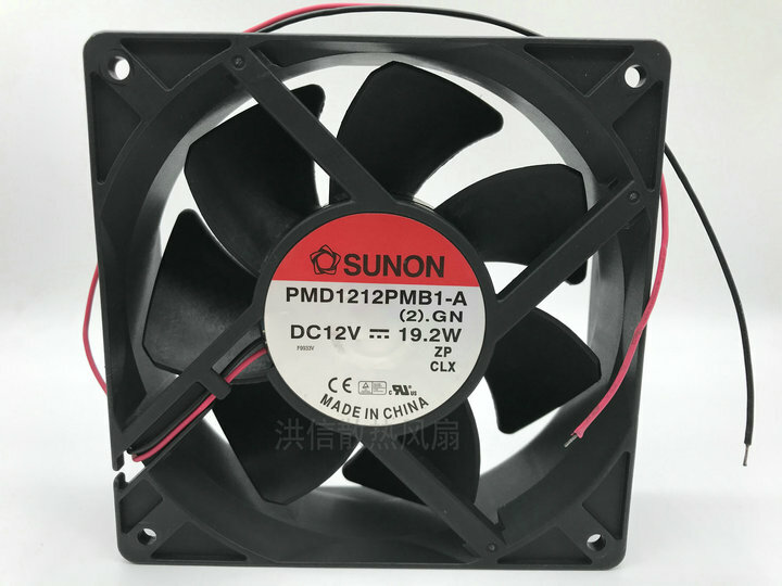 1x 12CM 2 wire cooling fan PMD1212PMB1-A (2).GN DC12V 19.2W 12038
