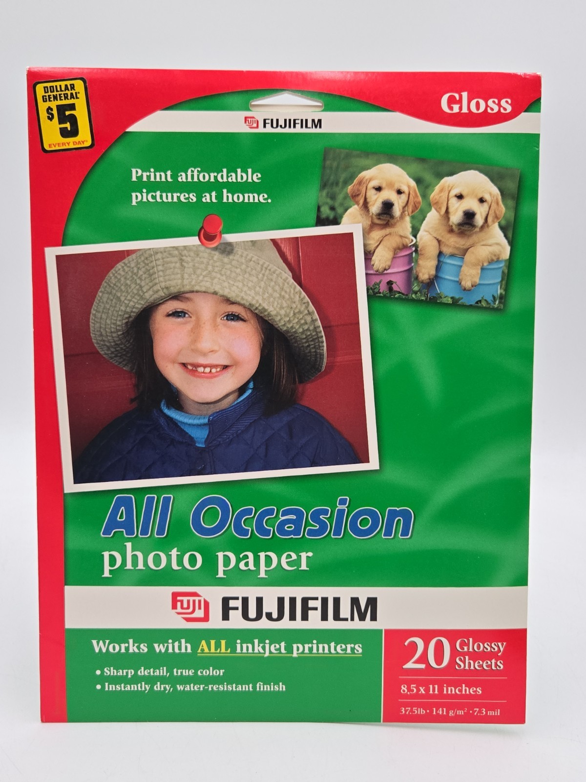 Fujifilm All Occasion Glossy Photo Paper 8.5 x 11 Inkjet 20 Sheets Sealed