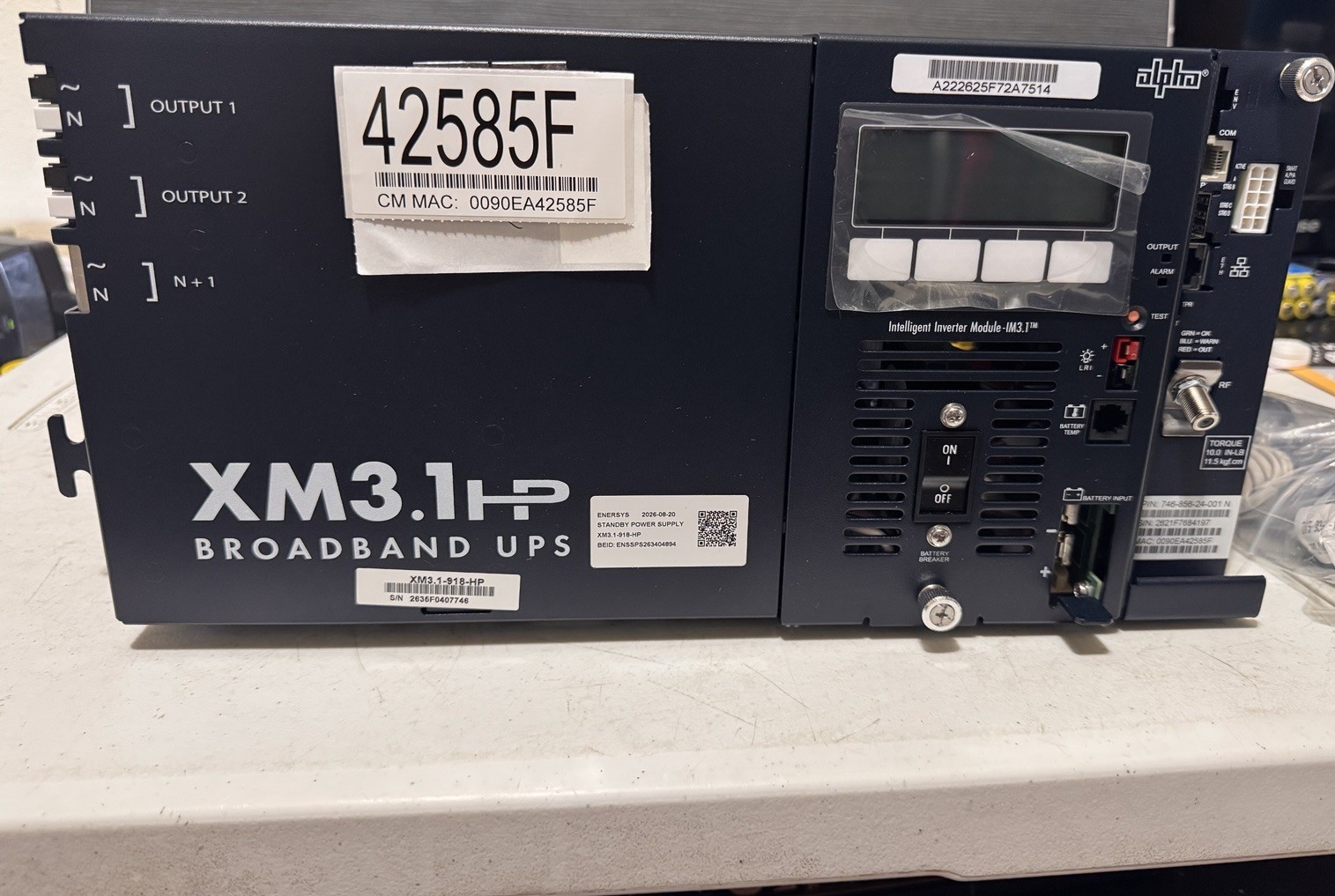 New - Alpha XM3.1-918-HP PWR Supply Cable UPS XM3.1-918HP 918 HP L@@K