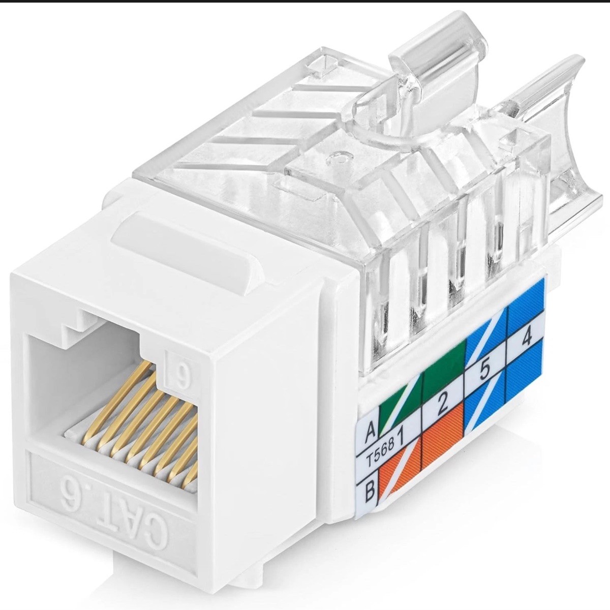 Everest RJ45 Cat6 Keystone Jacks 20-Pack