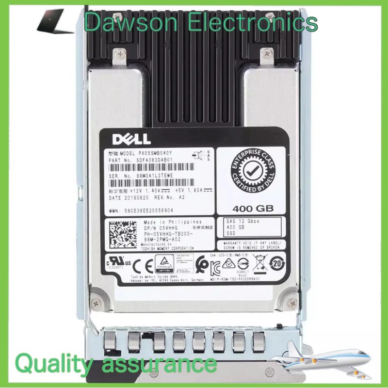 PX05SMB040Y 05VHHG 5VHHG Dell 400GB 12Gbps WI 2.5" SAS SSD 14G KIT New