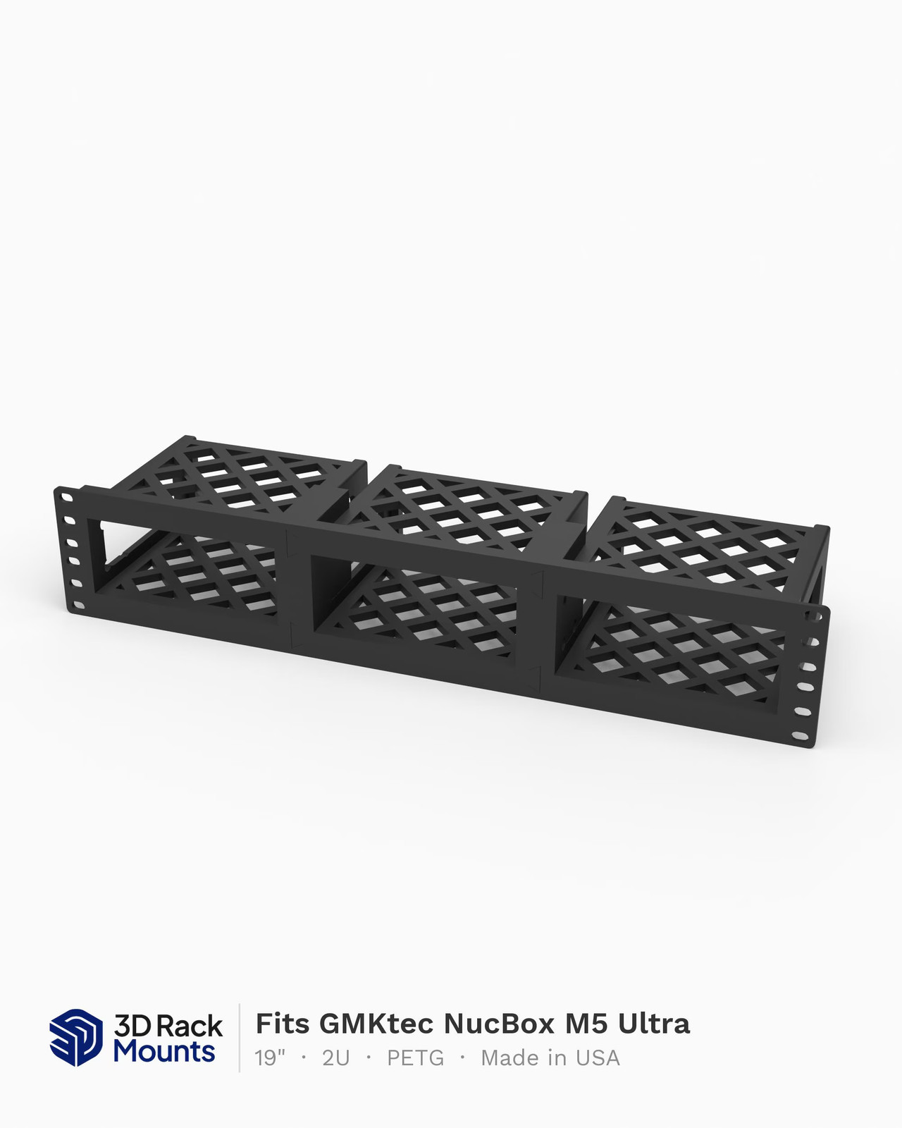 19" GMKtec NucBox M5 Ultra / M5 Plus Triple Rack Mount - 2U (3x)