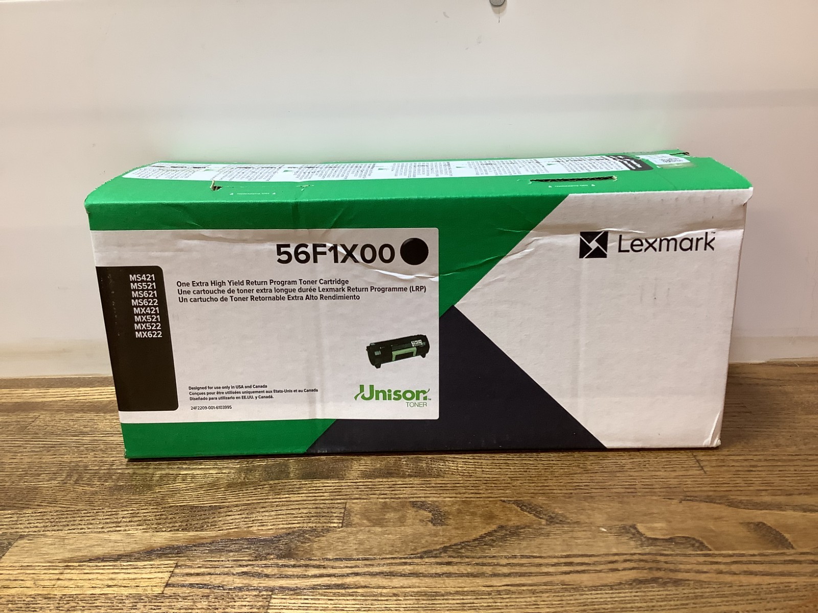 NEW LEXMARK 56F1X00 Extra High Yield Return Toner Cartridge- BLACK