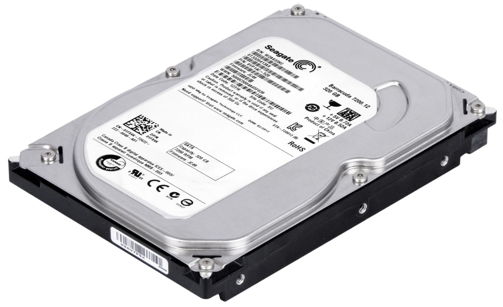 Dell Hard Drive 01FX4K ST3320413AS 320GB 7.2K 16MB SATA III 3.5"