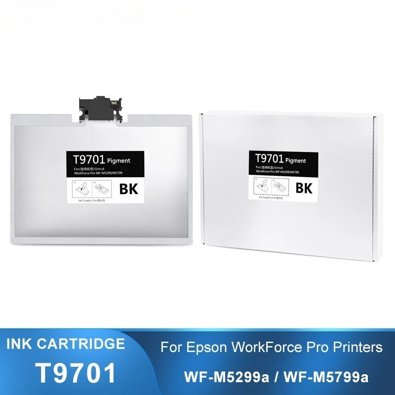 Black Ink Cartridge With Pigment Ink For Epson WF-M5799a M5799 WF-M5299a M5299