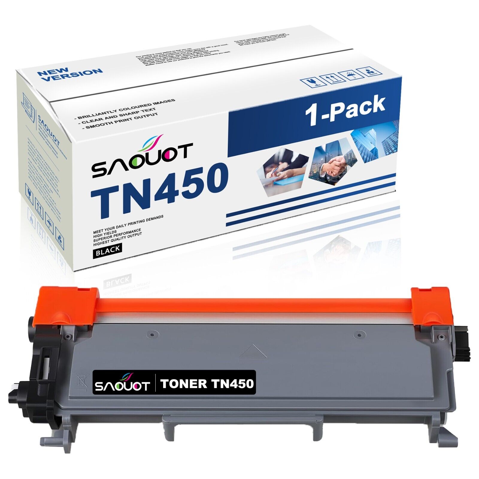 TN450 TN-450 Toner Cartridge Replacement for Brother Black HL-2280DW MFC-7240