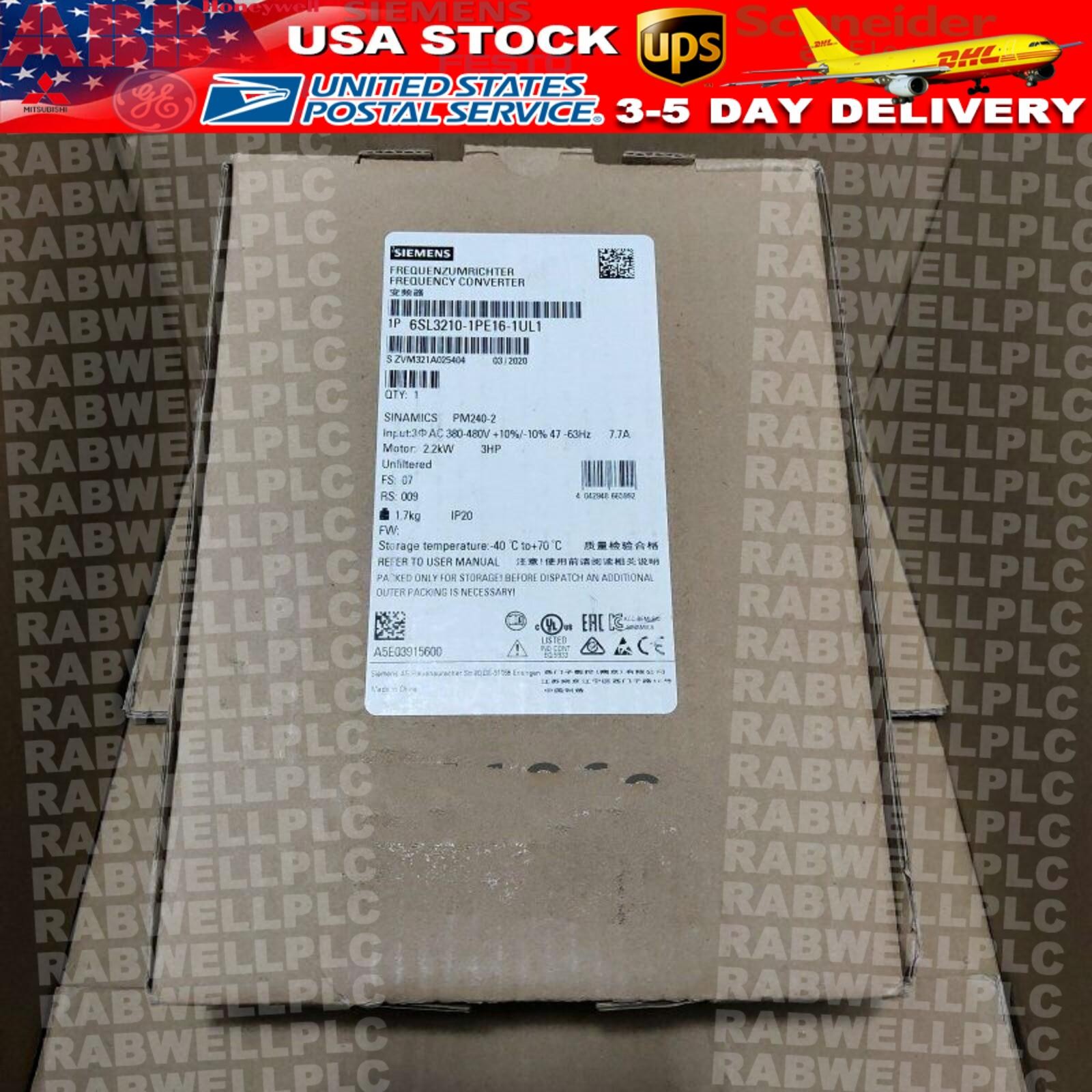 New Siemens SINAMICS PM240-2 Unfiltere 6SL3210-1PE16-1UL1 6SL3 210-1PE16-1UL1