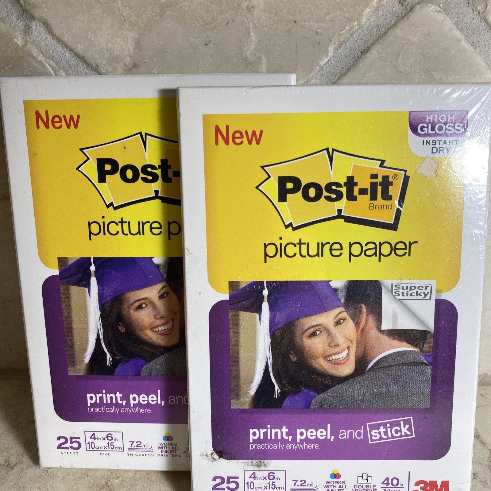 Post-It Picture Paper 3M 25 Sheets Each 4x6 NEW  - two pack