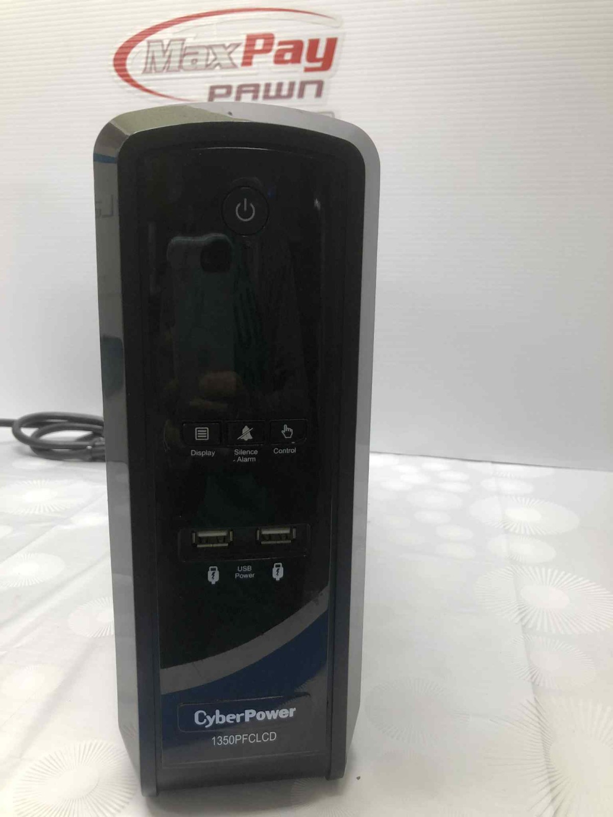 CYBERPOWER 120v SURGE PROTECTION BATTERY BACK UP - TESTED/WORKING (CP1350PFCLCD)