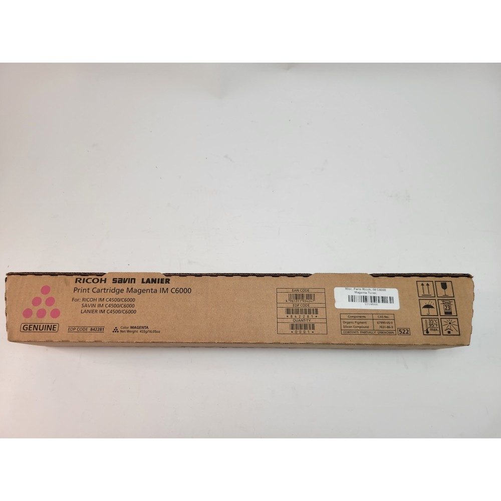 Genuine Ricoh IM C6000 Magenta Toner Cartridge - New in Box