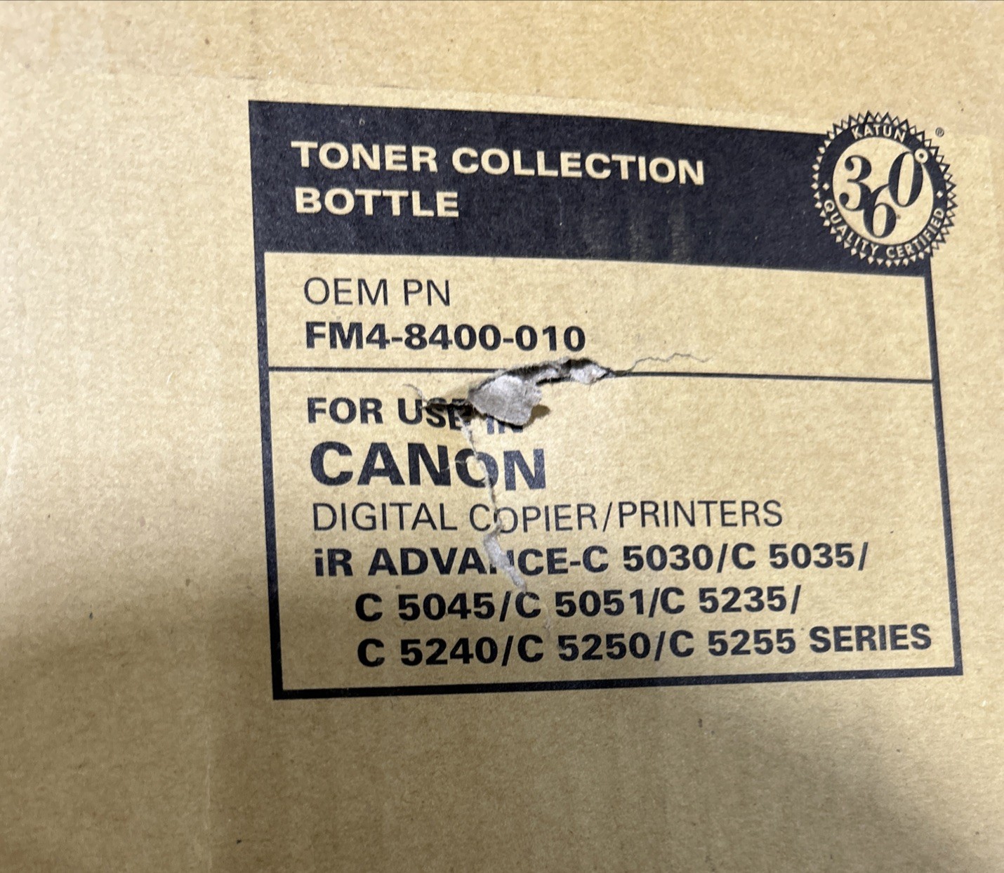Katun Compatible Canon Toner Collection Bottle Replaces FM4-8400-010 5030/C 5035
