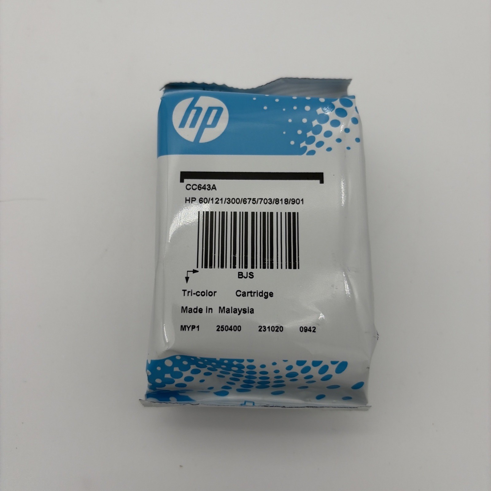 HP 60 Single Ink Cartridge - Tri-color  - Sealed Verified